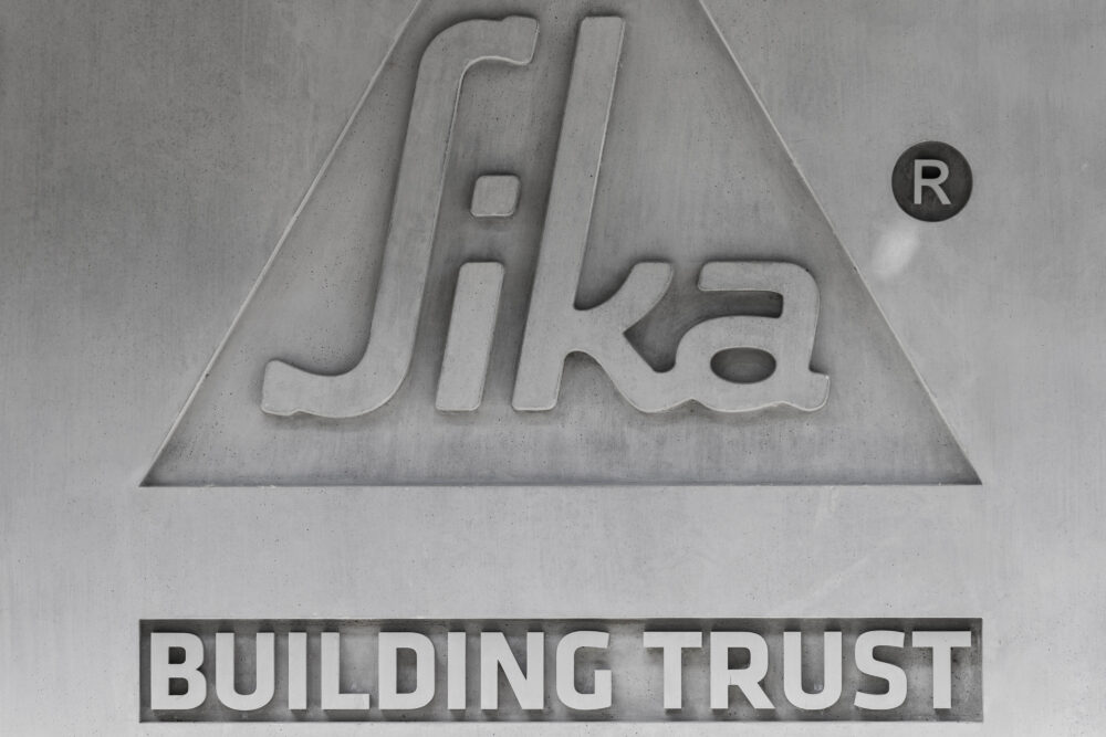 Logo der Sika AG und darunter Building Trust