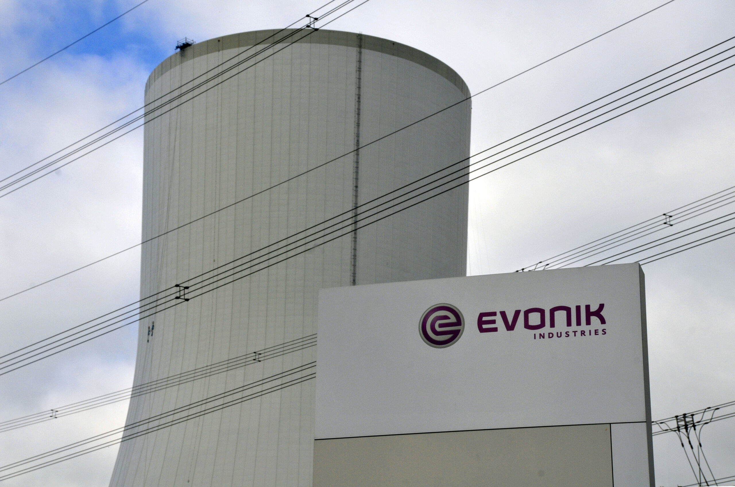 Fabrik von Evonik in Nahaufnahme